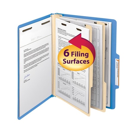 Smead Folder, Clssfctn, Ltr, 2Div, Be Pk SMD14001